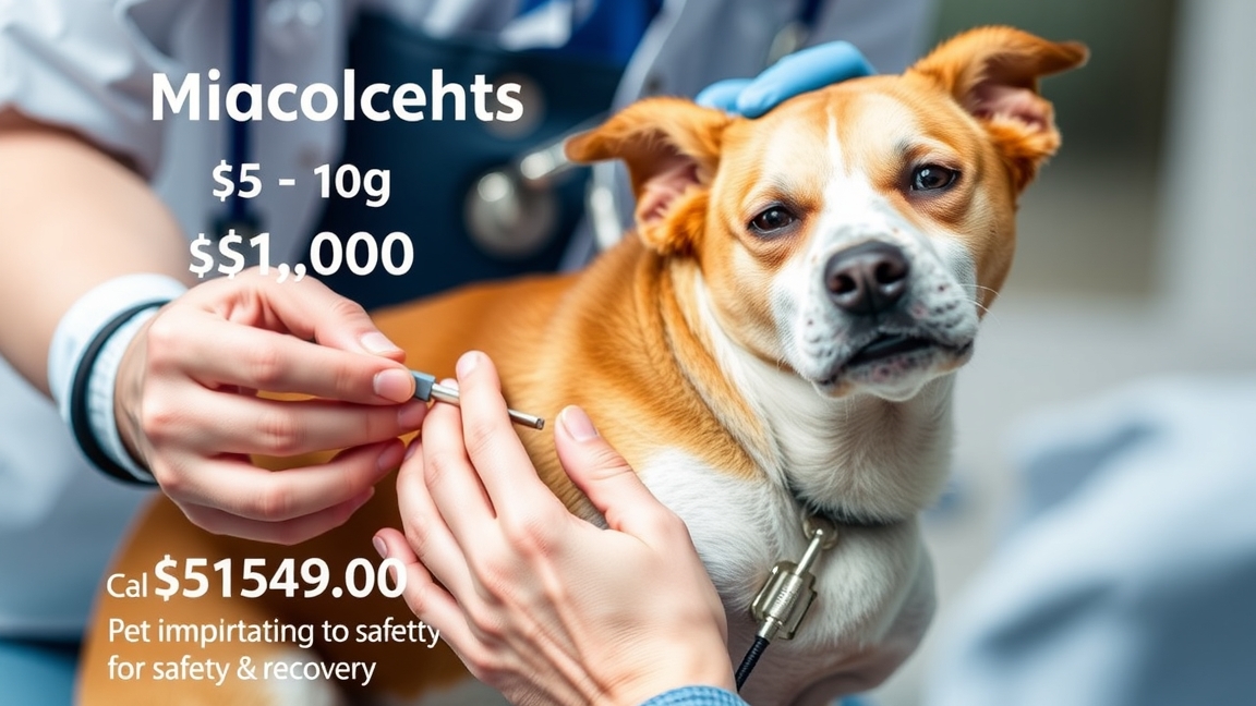 Kutyás mikrochip beültetés állatorvosi rendelőben.