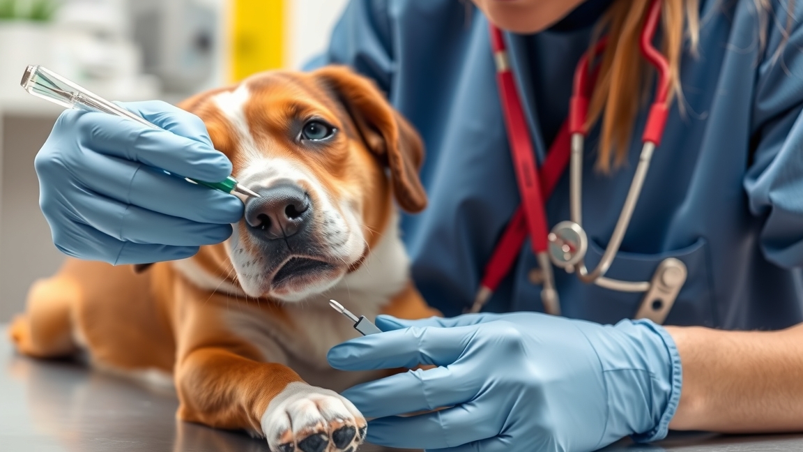 Kutya mikrochippelése állatorvosi rendelőben