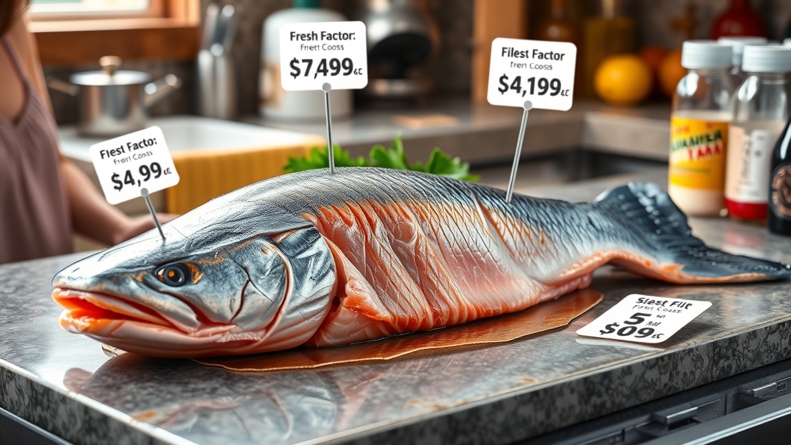 Friss lazac árak és fajták a konyhában.