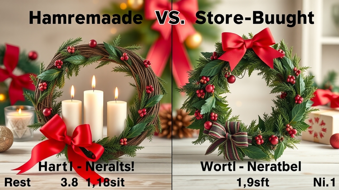 Összehasonlítás: saját készítésű és vásárolt adventi koszorú