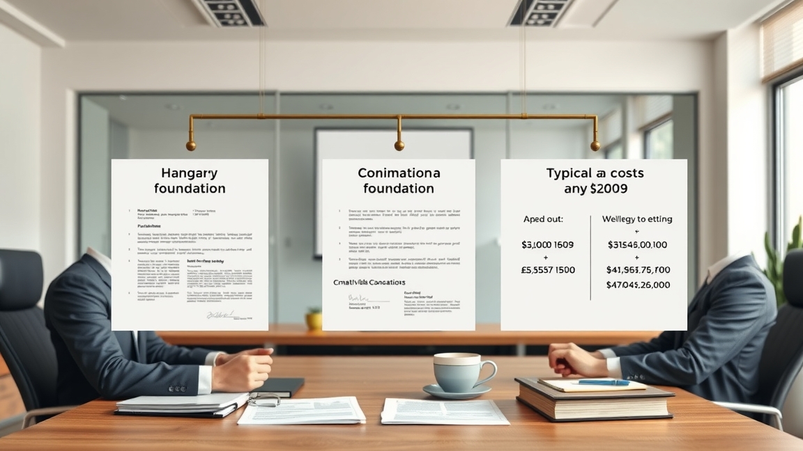 Alapítvány létrehozásának költségei és példák különböző alapítványok számára.