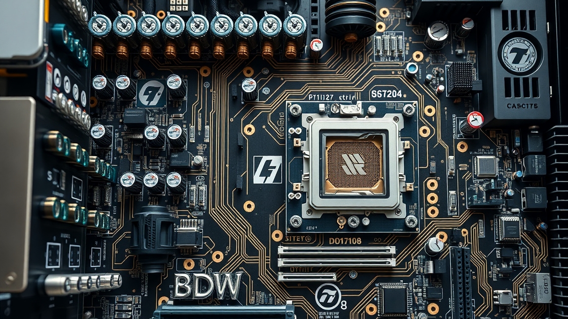 Alaplap részletei, modern technológiai elemekkel