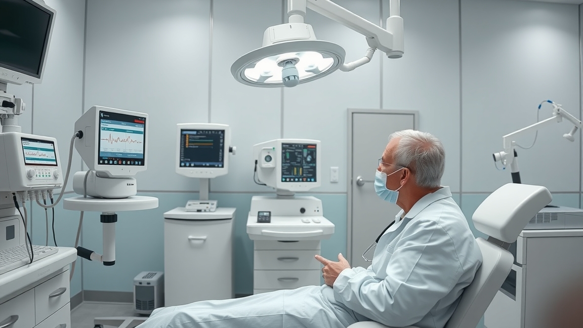 Orvosi rendelő, ahol allergiavizsgálatot végeznek modern eszközökkel.