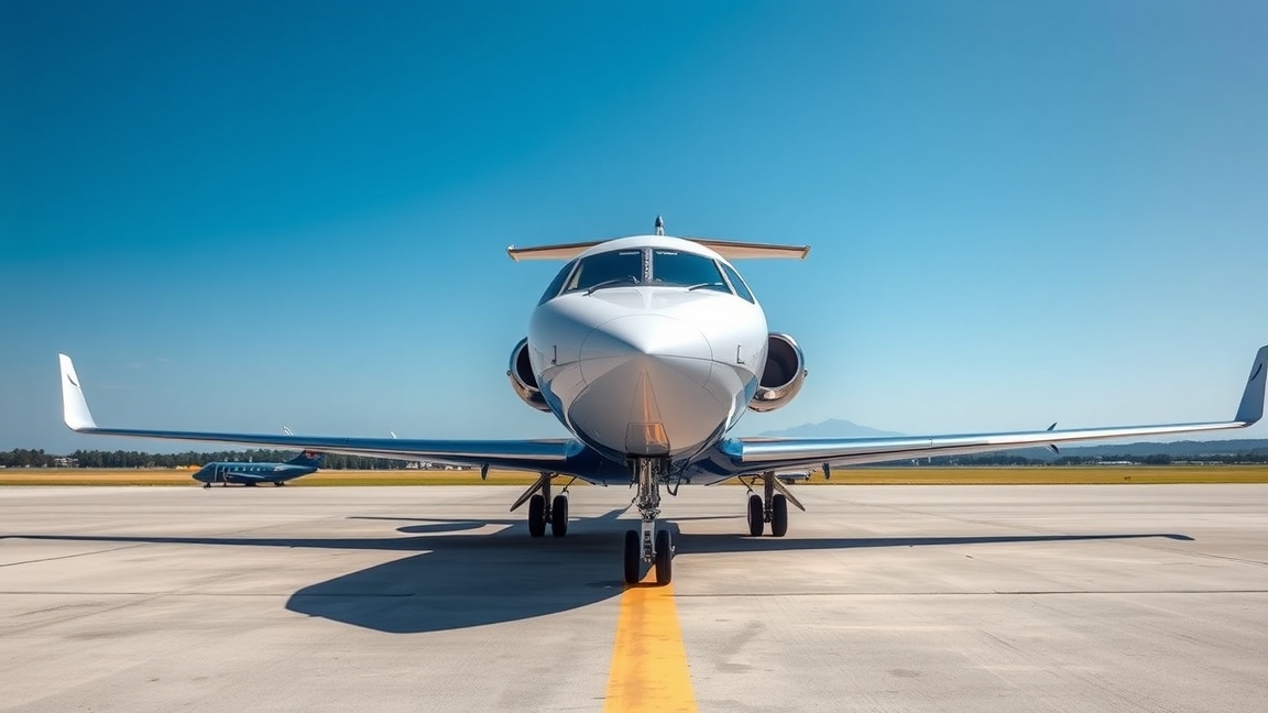 Magánrepülő a kifutón, luxus utazás lehetősége