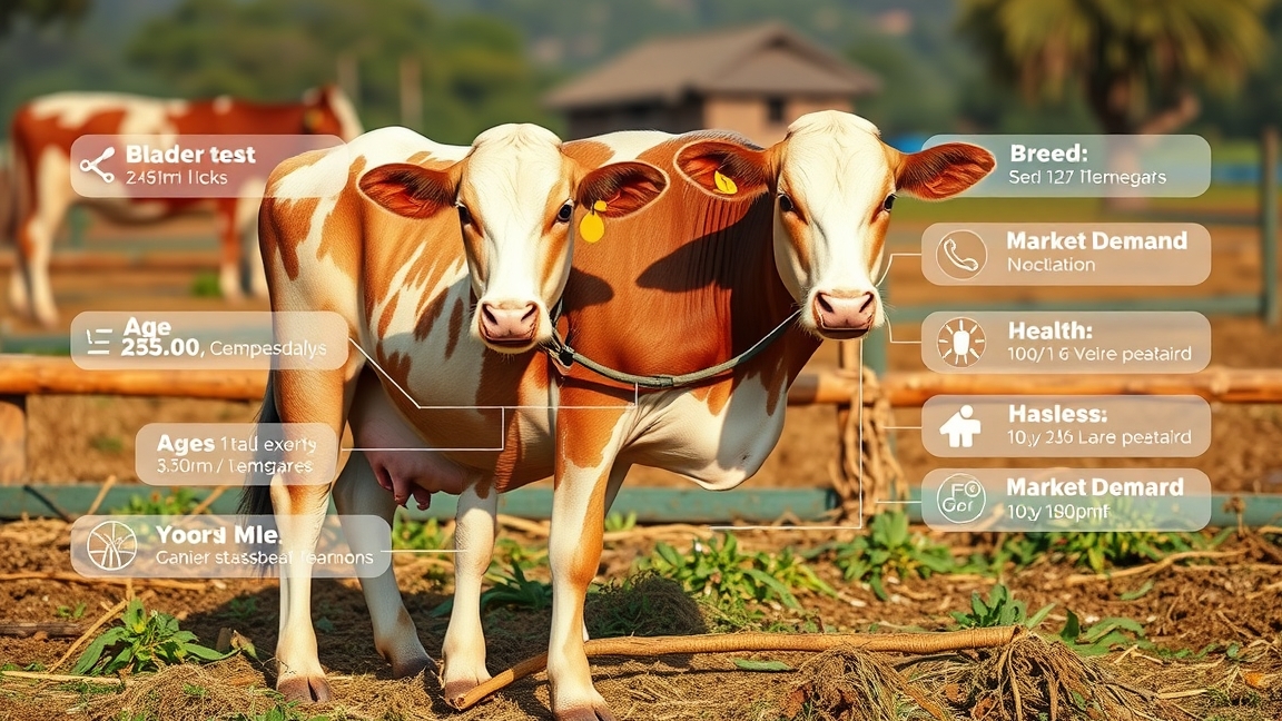 Tehén részletek és árak állattenyésztésben, piaci kereslet