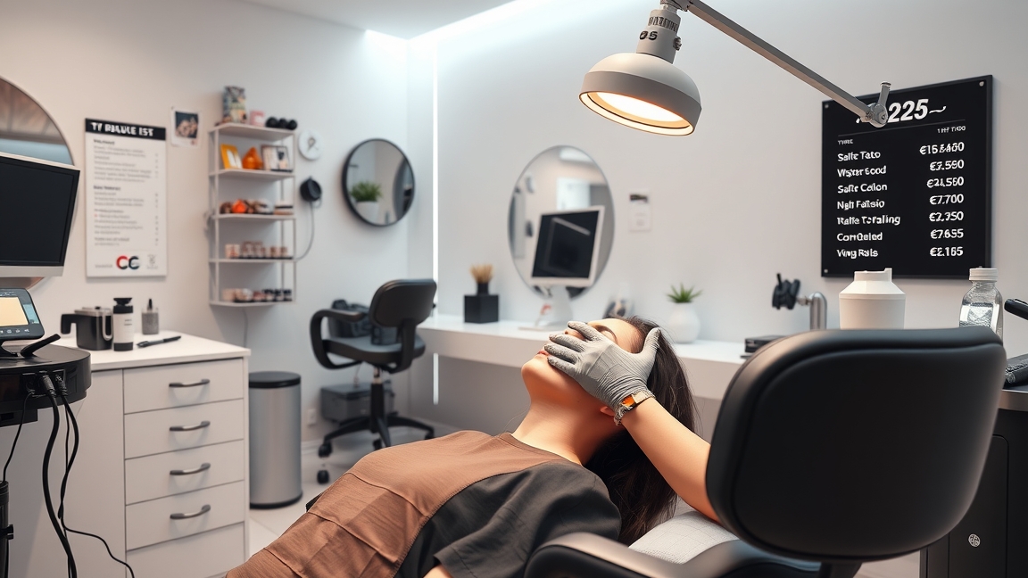 Sminktetoválás folyamata egy modern stúdióban