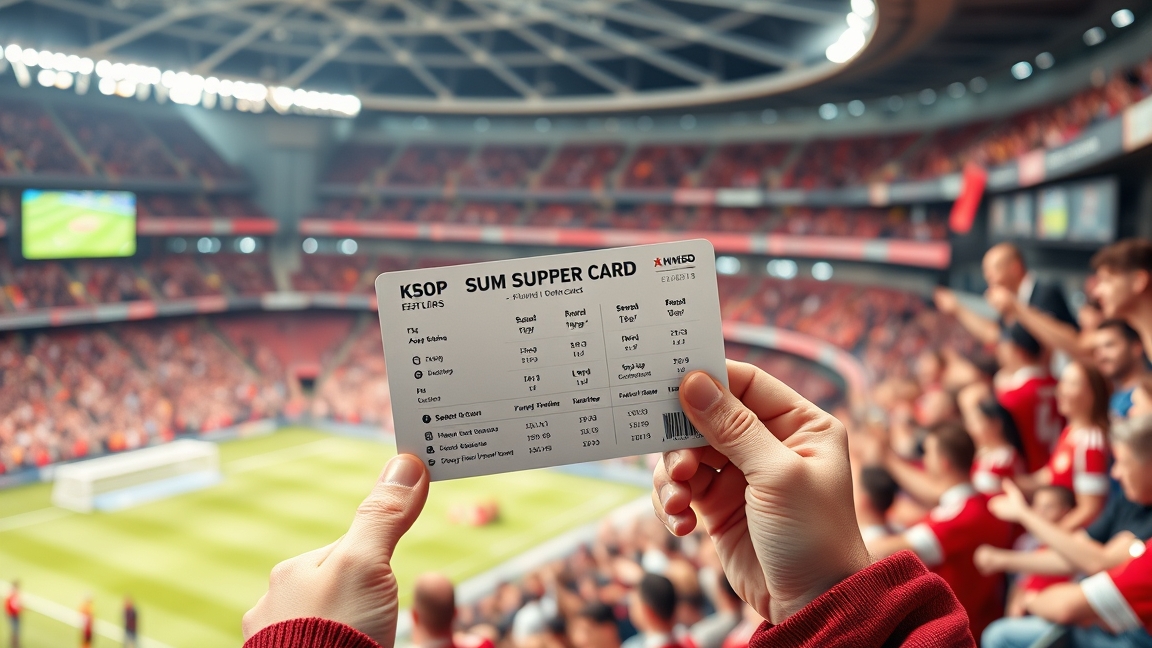 Szurkolói kártya sporteseményhez a lelátón