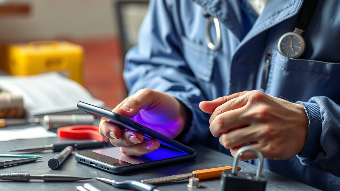 Telefon függetlenítése szerszámokkal és szakértelemmel.