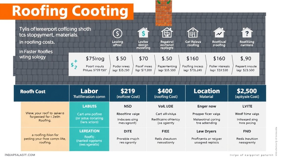 Különböző tetőépítési költségek és tényezők áttekintése.