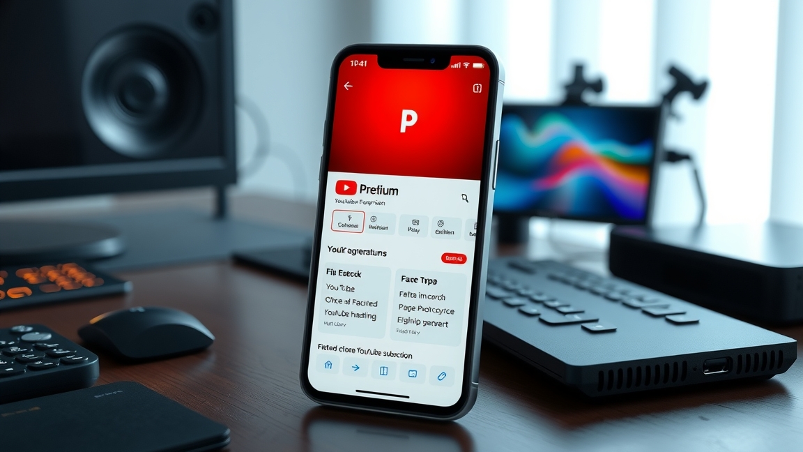 YouTube Premium előfizetés, reklámmentes videók és zenei hozzáférés.