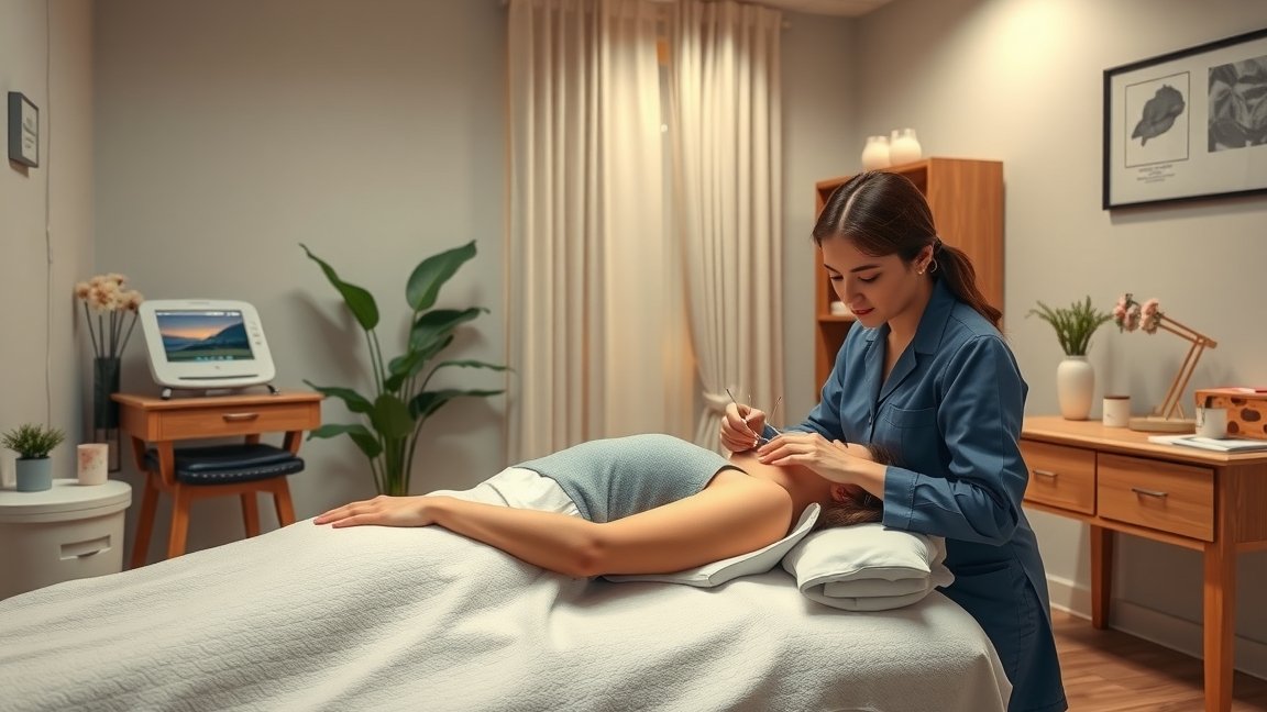 Akupunktúrás kezelés folyamata egy klinikán