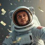 Űrhajós pénz és csillagok között egy galaxisban