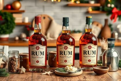 Ünnepi prémium rum palackok karácsonyi sütéshez