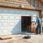 Garázsajtó szigetelése DIY megoldással, építkezés közben.