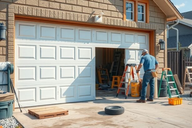 Garázsajtó szigetelése DIY megoldással, építkezés közben.