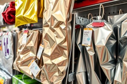 Hőtükör fólia tekercsek az építőanyag boltban