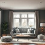 Modern nappali huzatmentes otthon szigeteléssel