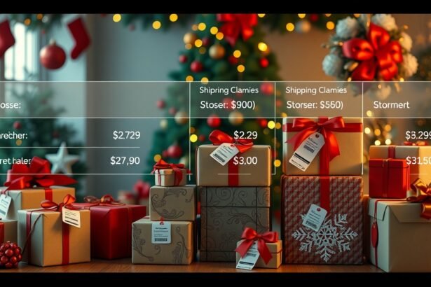 Karácsonyi ajándékok online rendelésének költségei és szállítása