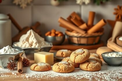 Karácsonyi fahéjas sütemények elkészítése kreatív konyhai hozzávalókkal.