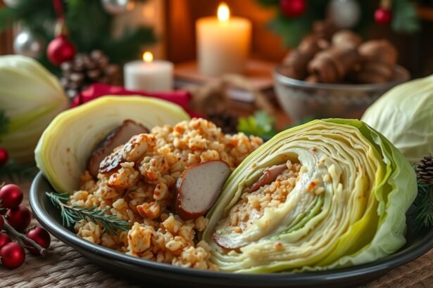 Karácsonyi töltött káposzta készítése és tálalása