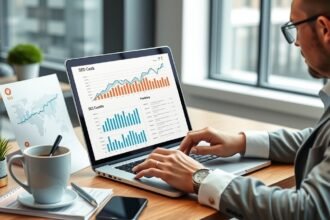 Keresőoptimalizálási adatok elemzése laptopon