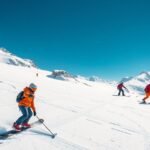 Snowboardozás a téli hegyekben, sport és szórakozás.