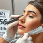 Szemöldök tetoválása stúdióban, árainak bemutatásával