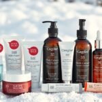 Téli bőrápolás termékek havon és fenyőtobozokon