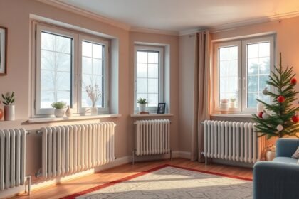 Téli fűtés egy lakásban radiátorokkal és ablakokkal