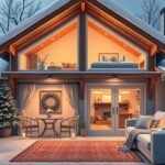 Téli otthon hőszigeteléssel és energiahatékonysággal.