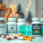 Téli vitaminok és multivitaminok különböző típusai a téli szezonhoz.