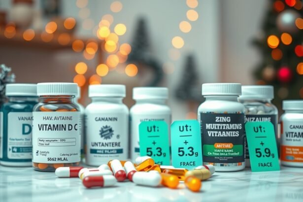 Téli vitaminok és multivitaminok különböző típusai a téli szezonhoz.