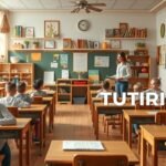 Waldorf iskola tanterme diákokkal és tanárral