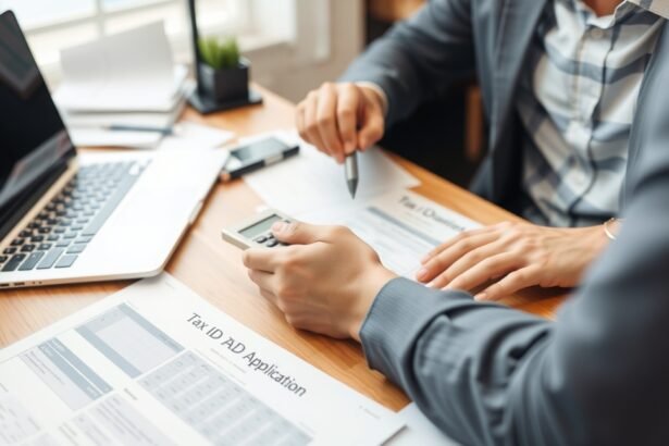 Adószám igénylése során használt dokumentumok és eszközök.