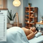 Akupunktúrás árlista egy modern rendelőben