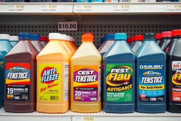 Autók fagyálló folyadékok különböző márkákban és kiszerelésekben