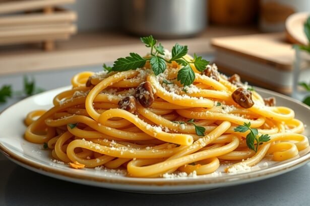 Ínycsiklandó grízes tészta friss fűszerekkel tálalva