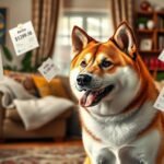 Akita kutya otthoni környezetben árazással.