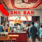 Kép egy büfé belső teréről, ahol vendégek rendelnek