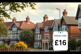 Klasszikus angliai házak városi környezetben