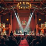 Karácsonyi koncert ünnepi díszítés mellett