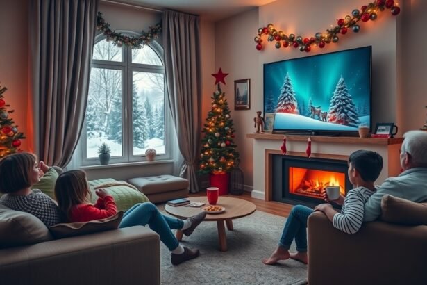 Családi karácsonyi filmmaraton otthon, streaming szolgáltatásokkal.