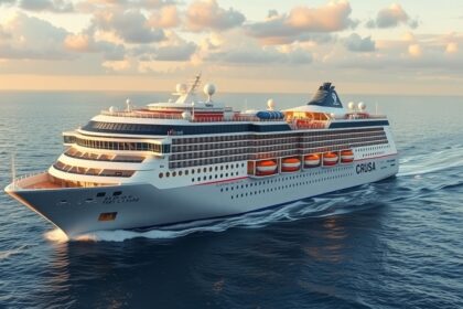 Hajó a tengeren, világ körüli hajóút élményét szimbolizálja.