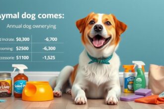 Kiskutya a kutyatartás éves költségeivel és szükséges felszereléseivel