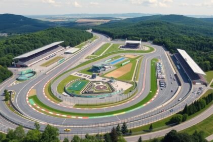 A Hungaroring légifotója, autósport esemény helyszíne