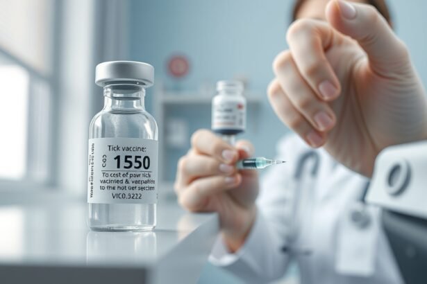 Kullancs elleni védőoltás injekciós üveg és fecskendő