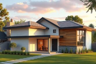 Modern könnyűszerkezetes ház bemutatása építkezéshez