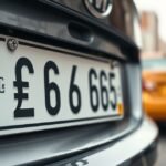 Ideiglenes rendszám autó hátulját mutatja.