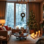 Téli lakásillatosító olajokkal díszített otthon, karácsonyi hangulatban.