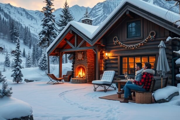 Romantikus téli hétvége egy hegyi panzióban, gyönyörű tájjal.